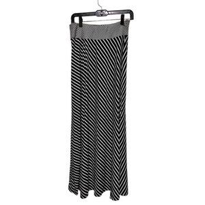 long skirt‎ Women's Size Small S black white Maxi Stripe